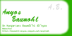 anyos baumohl business card